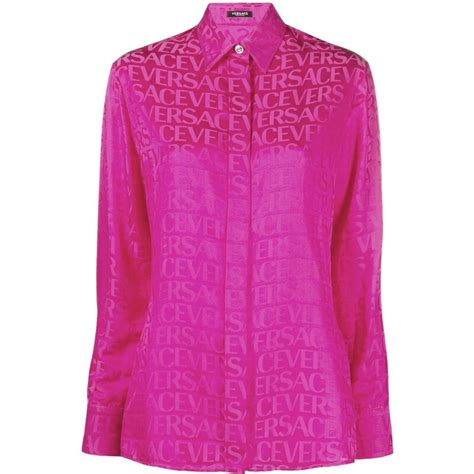 camicia versace azzurra e rosa